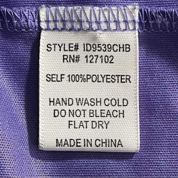 𝅺Brandon & Ashley baby doll mini dress shirred waist lavender mint green size L - Picture 8 of 11